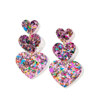 Linny Co. Penny - Pink Birthday Confetti Earrings