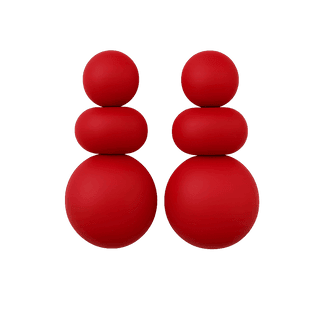 Linny Co. Valerie Statement Earrings - Red